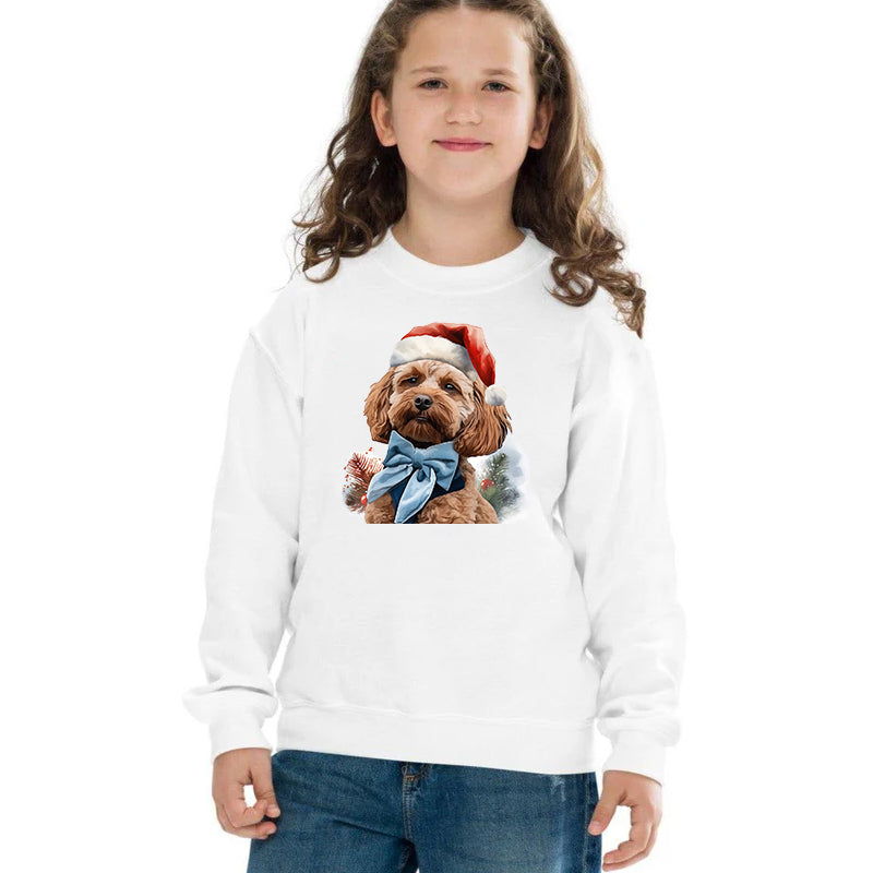 Christmas Custom Pet Santa Personalized Pet Christmas Sweatshirt Hoodie T-shirt for Kids