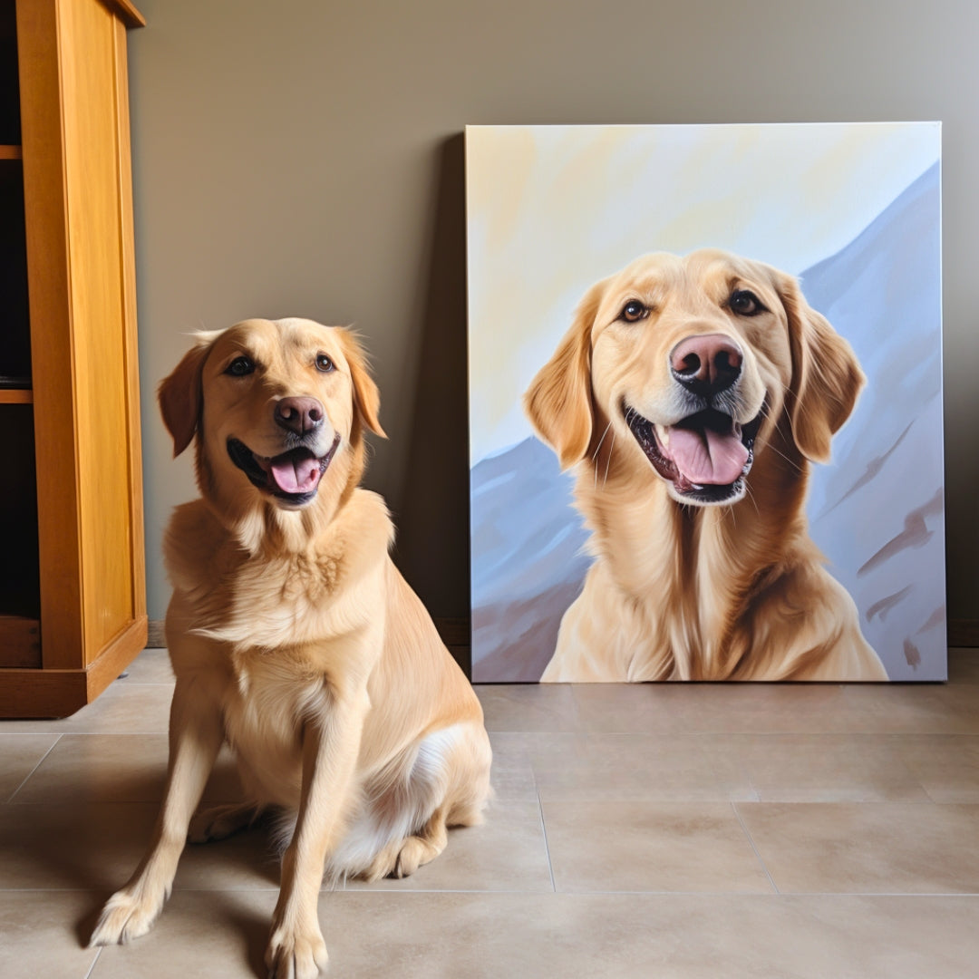 Modern Canvas Custom Canvas Wall Art Pet Portrait Personalized Dog Canvas Wall Art