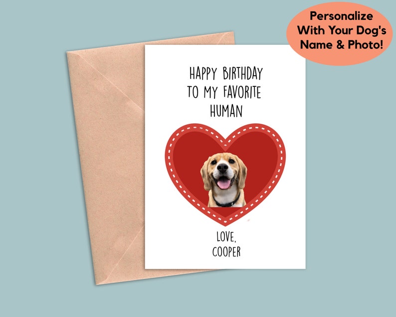 Personalized Dog Birthday Card, Funny Dog Birthday Card