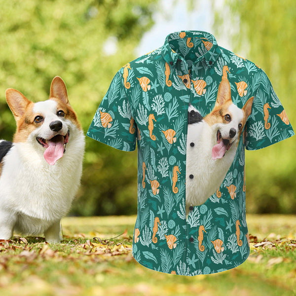 Custom Face Men Hawaiian Shirts Personalized Hawaiian Shirt With Your Pet Photo