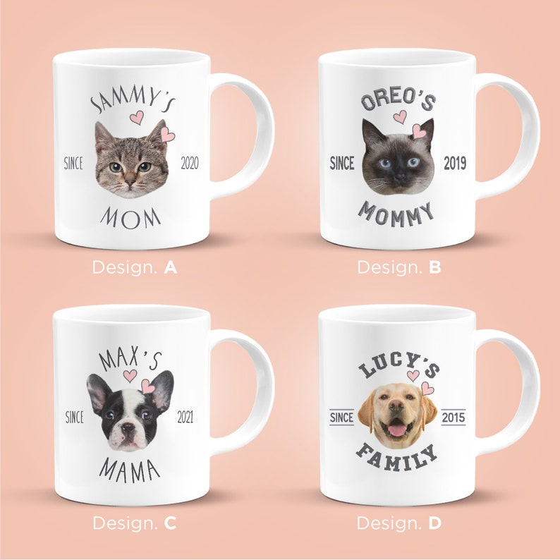 Custom Pet Mug, Using Pet Photo & Name, Double Printed Custom Dog, Cat, Coffee Mug