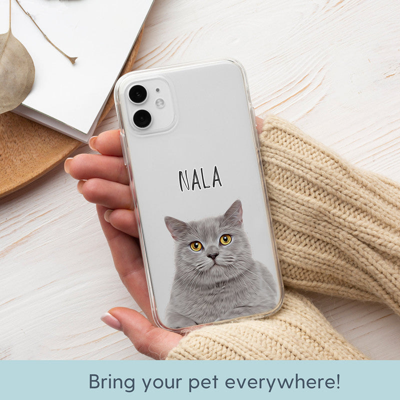 Custom Pet Phone Case Using Pet Photo + Name