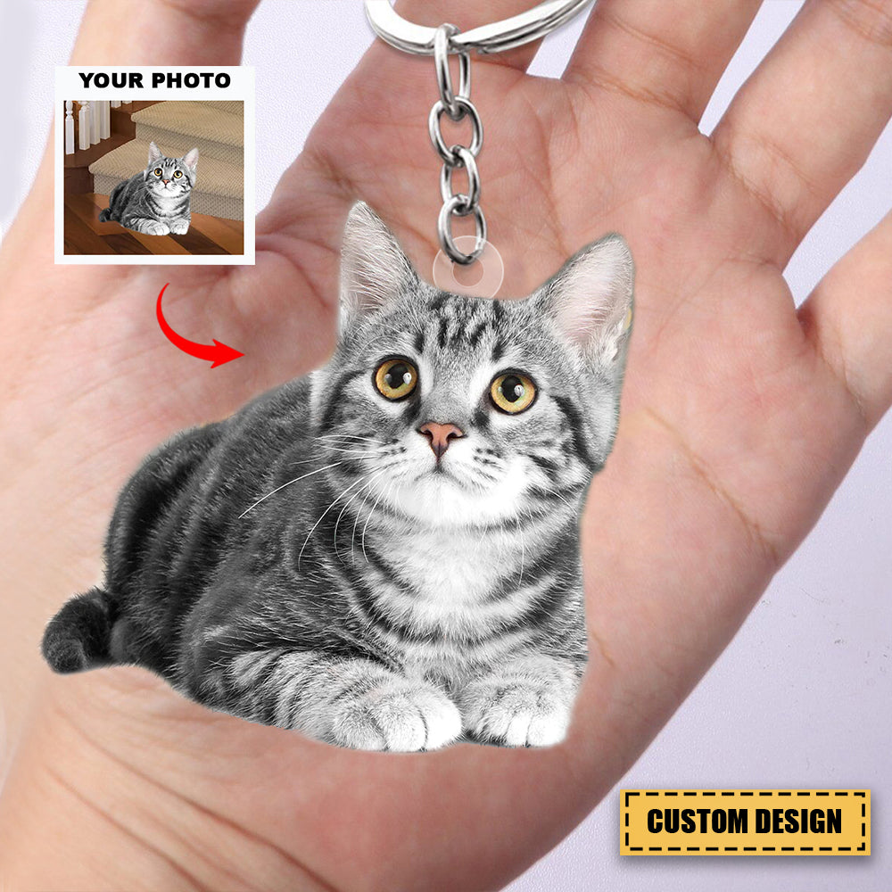 Personalized Keychain - Gift For Pet Lover - Upload Your Photo Acrylic Keychain