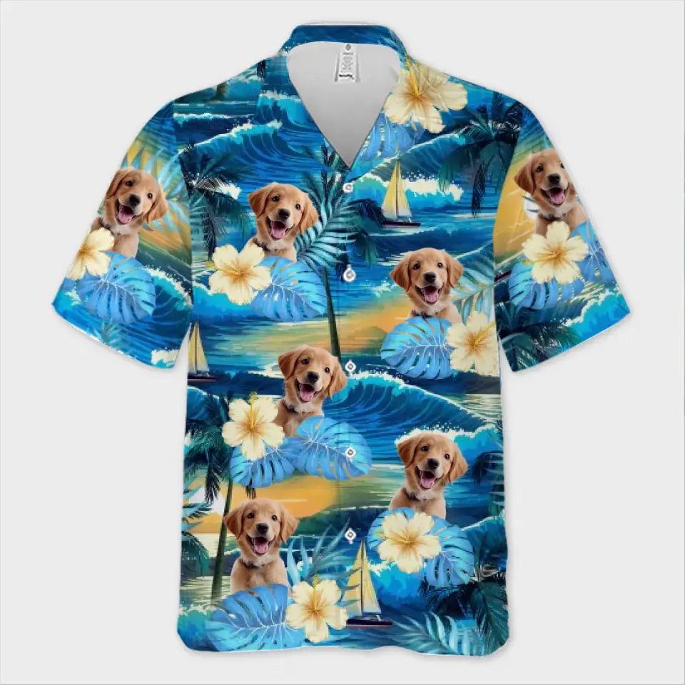 Custom Photo Summertime Is Calling Me - Dog & Cat Personalized Custom Unisex Tropical Hawaiian Aloha Shirt