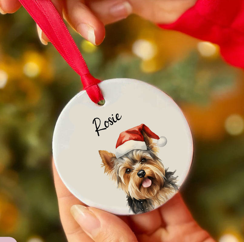 Personalized Pet Christmas Custom Ceramic Ornament