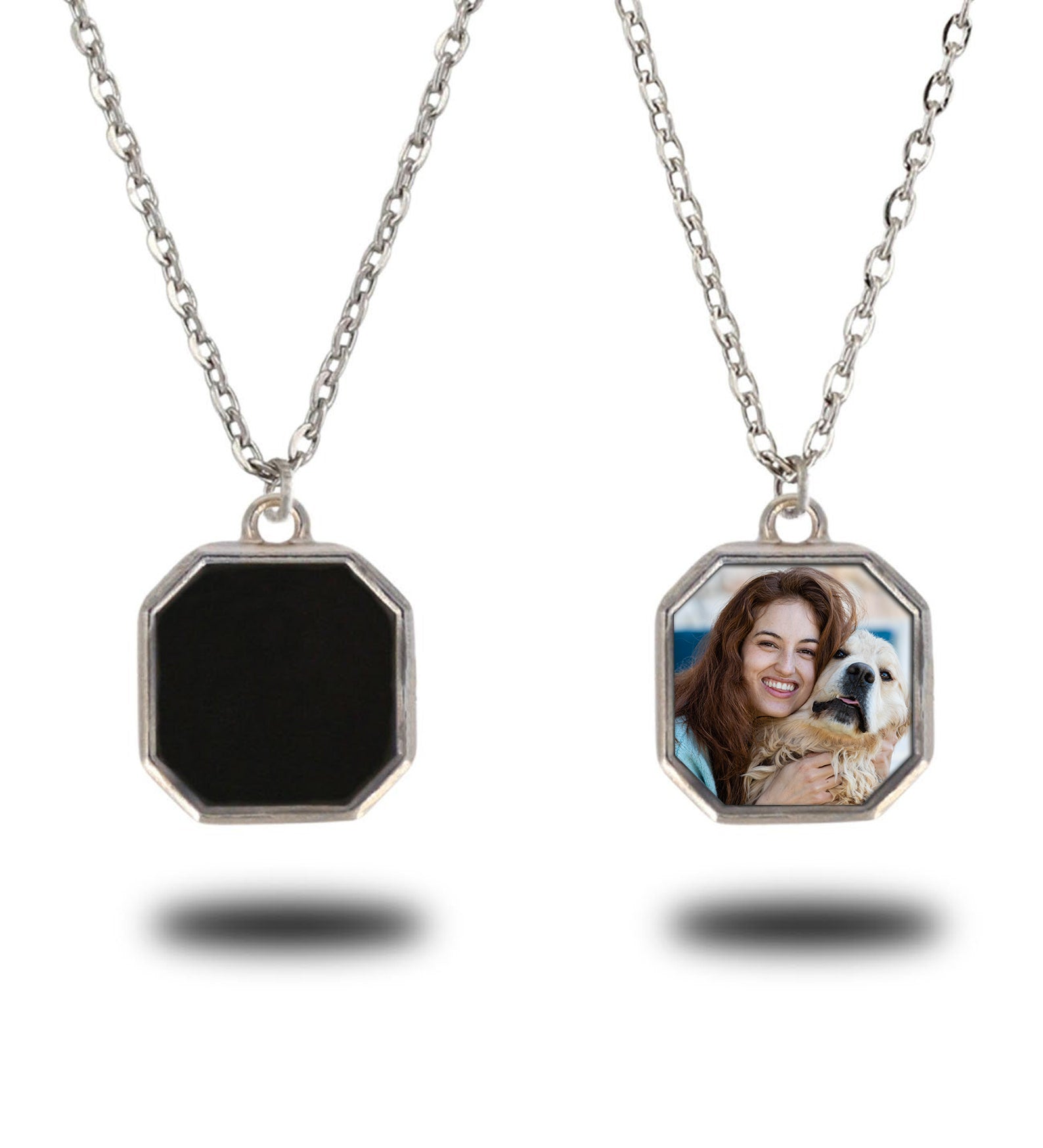 Personalized Heat-Activated Magic Necklace with Hidden Picture, Pet Dog Cat Photo Necklace