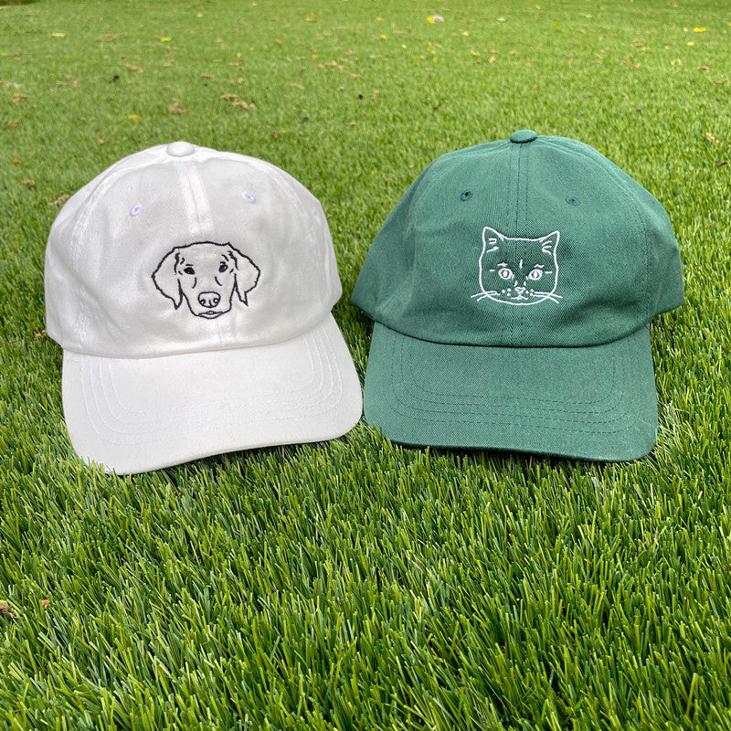 Custom EMBROIDERED Pet Hat Using Pet Photo Personalized Dog Hat