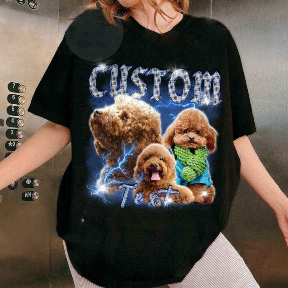 Personalized Dog Bootleg T-Shirt, Customized Rap Comfort Colors Tee, Custom Bootleg Shirt Gift For Dog Lovers, 90s Retro Shirt