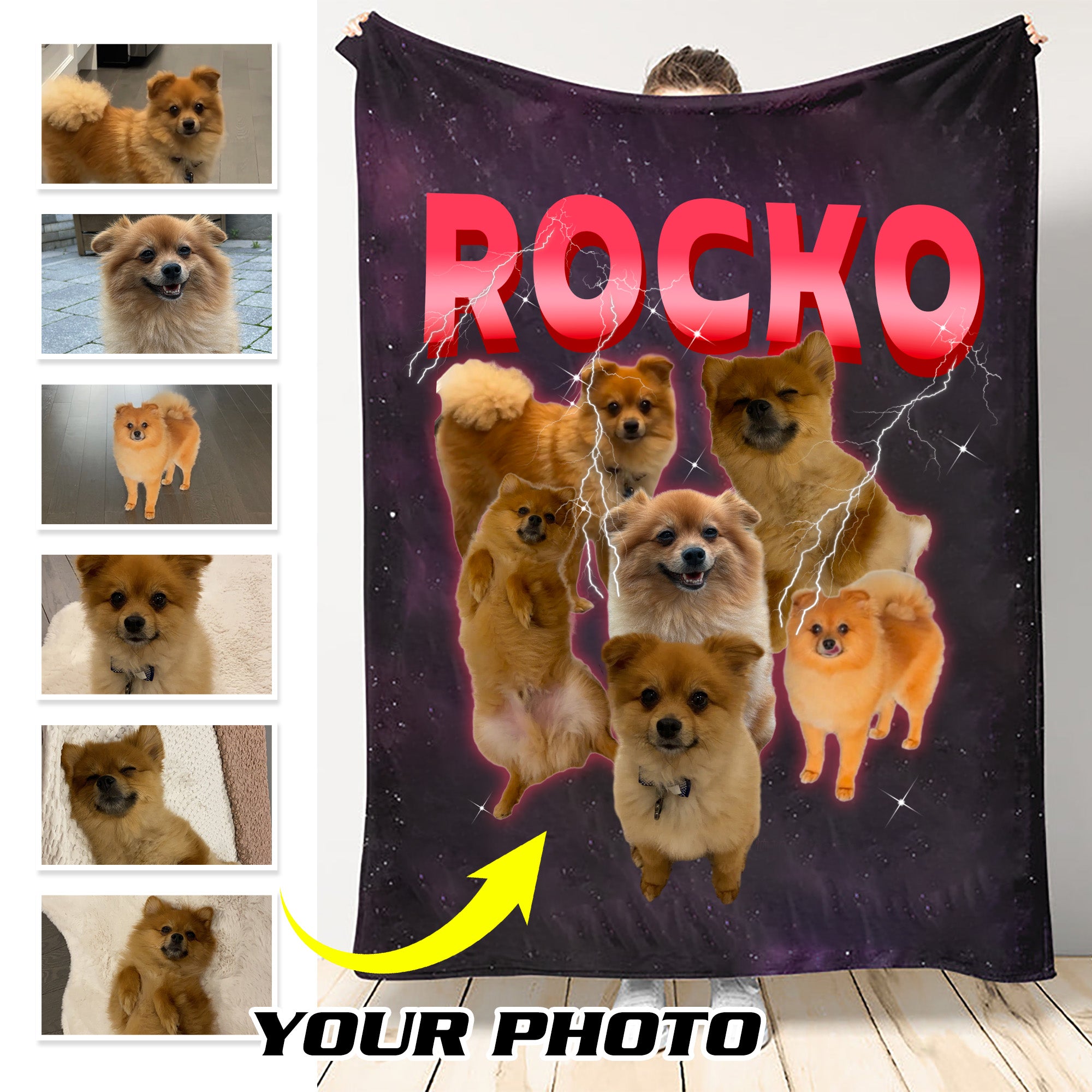 Custom Vintage Pets Blanket