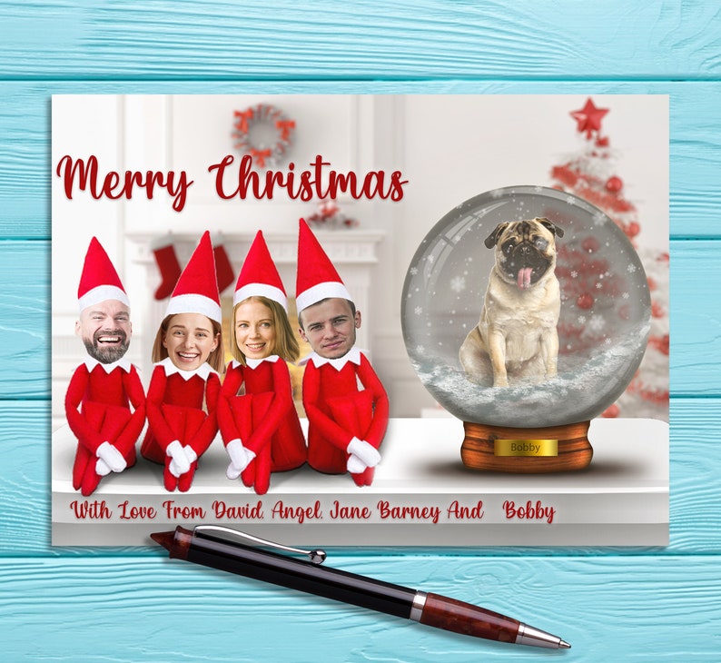 Christmas Cards, Personalized Family Portrait Funny Christmas, Holiday Card