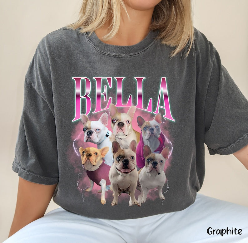 Custom Bootleg Pet Shirt Vintage Pet Photo Printing T-shirt Sweatshirt Hoodie