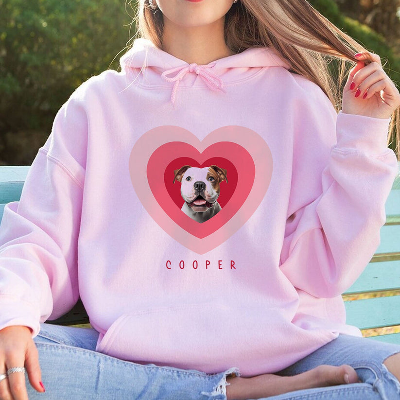 Custom Pet Photo Printing  Hoodie - Cozy Personalized Love & Warmth