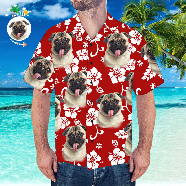 Custom Hawaiian Shirt with Pet Or People Face Personalized Short-Sleeve Hawaiian Shirt