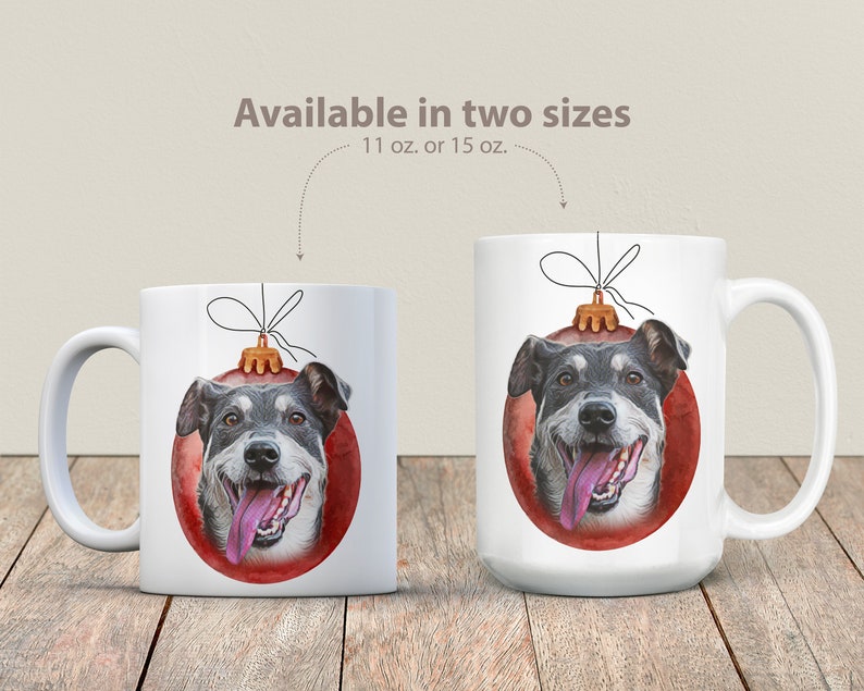 Christmas Pet Coffee Mug - Dog Photo Mug - Dog Lover Coffee Mug - Pet Coffee Mug