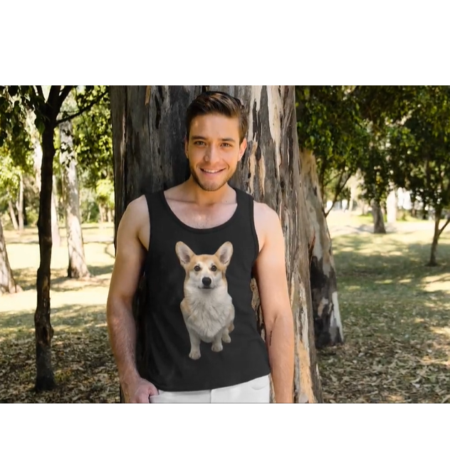 UNISEX Custom Dog Tank Top Dog Portrait Shirt