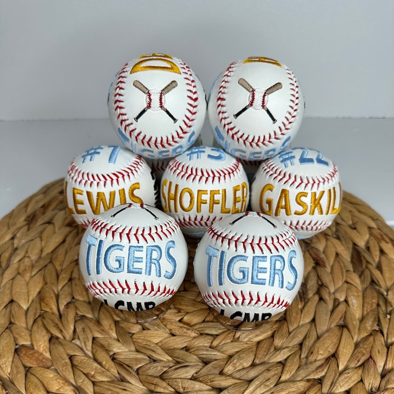 Custom Embroidered Baseball for Senior Night & Graduation Gift