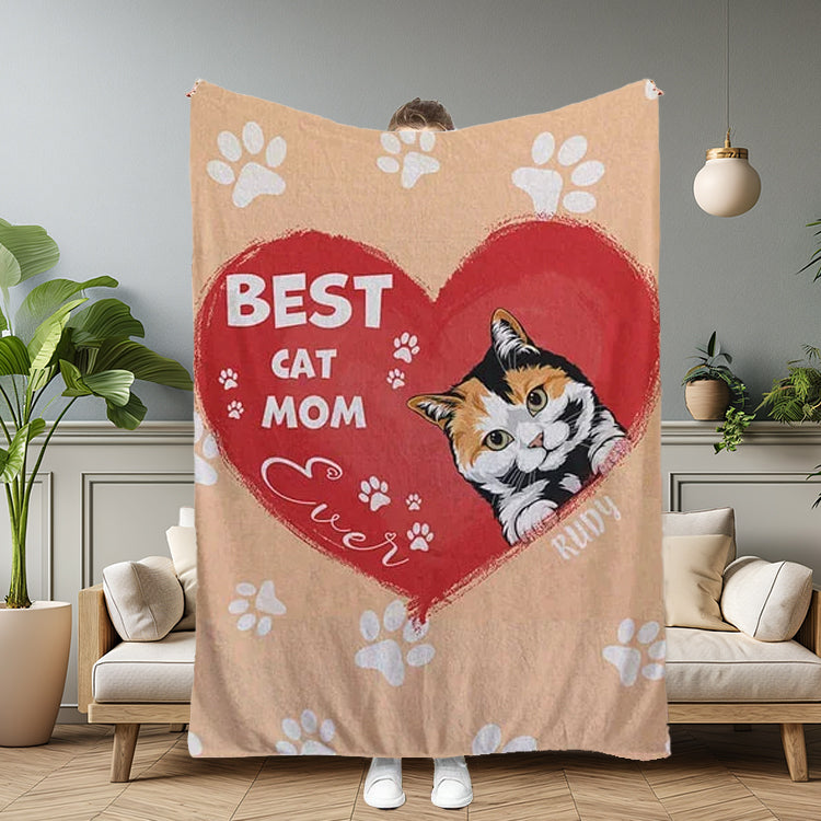 Personalized Best Cat Dog Dad Mom Soft Blanket