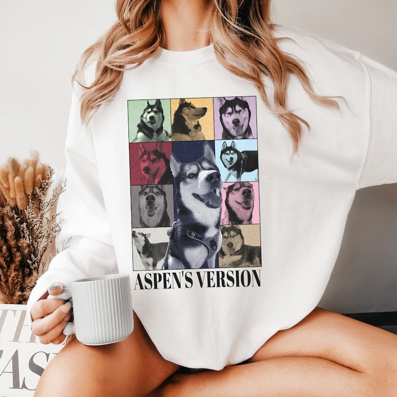 Customizable Eras Sweatshirt, Eras Tour Gift for Dog Mom, Personalized Print Sweatshirt