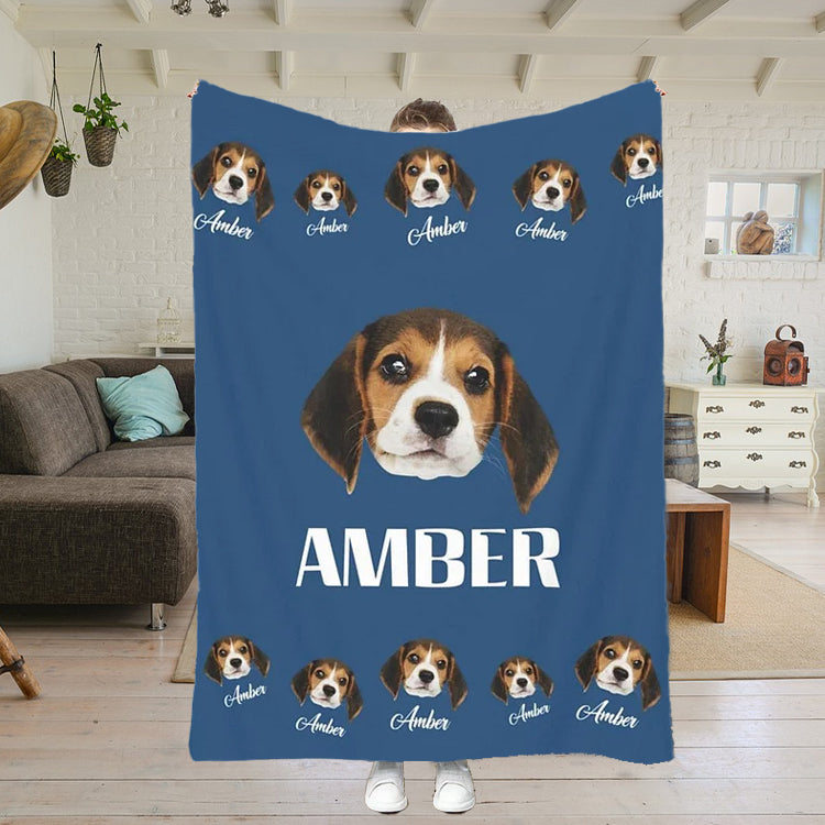 Custom Pet Face Blanket