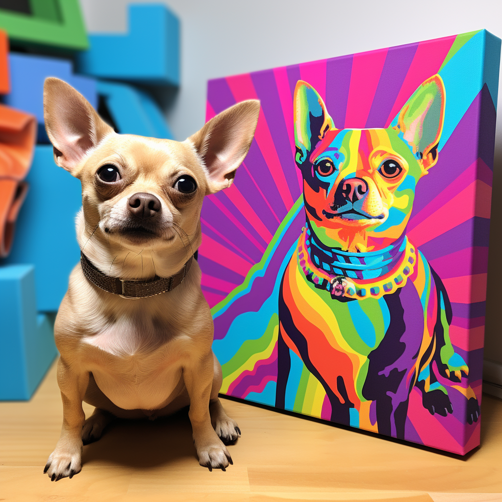 Cubism Canvas Custom Canvas Wall Art Pet Portrait Personalized Dog Canvas Wall Art