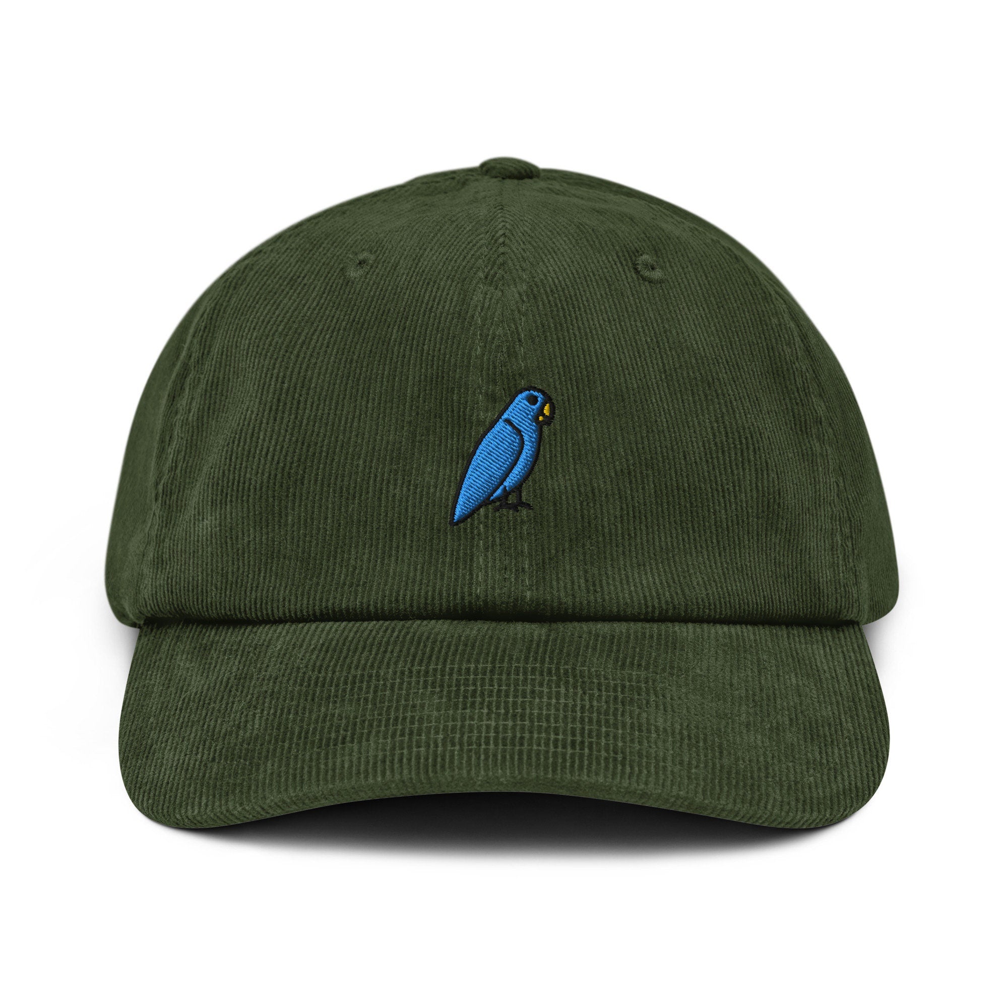 Custom Bird Embroidered Corduroy Cap Embroidered Pet Portrait Hat