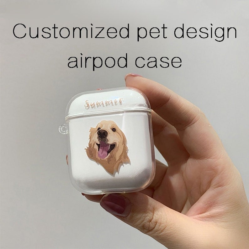 Customized Cute Pet Cat Dog Airpods1/2 Pro 3 Case,  Earphone Protective Cover Soft Shell Transparent