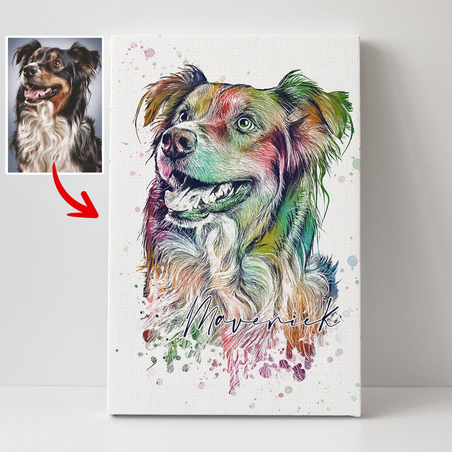 Unique Custom Dog Canvas Great Gift for Dog Lovers