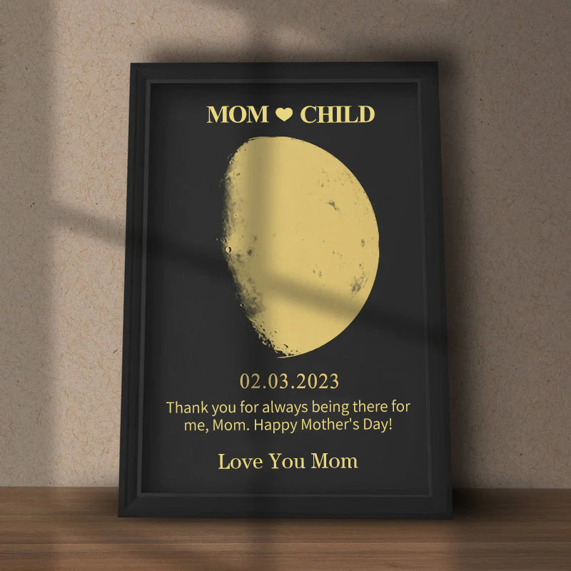 Custom for Mom Art Frame/REAL MOON PHASE Mother's Day Gift