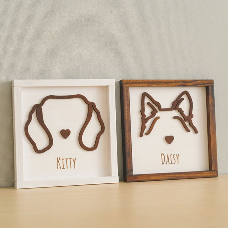 Personalized Dog Ears Photo Frame Fun Gift For Pet Lovers