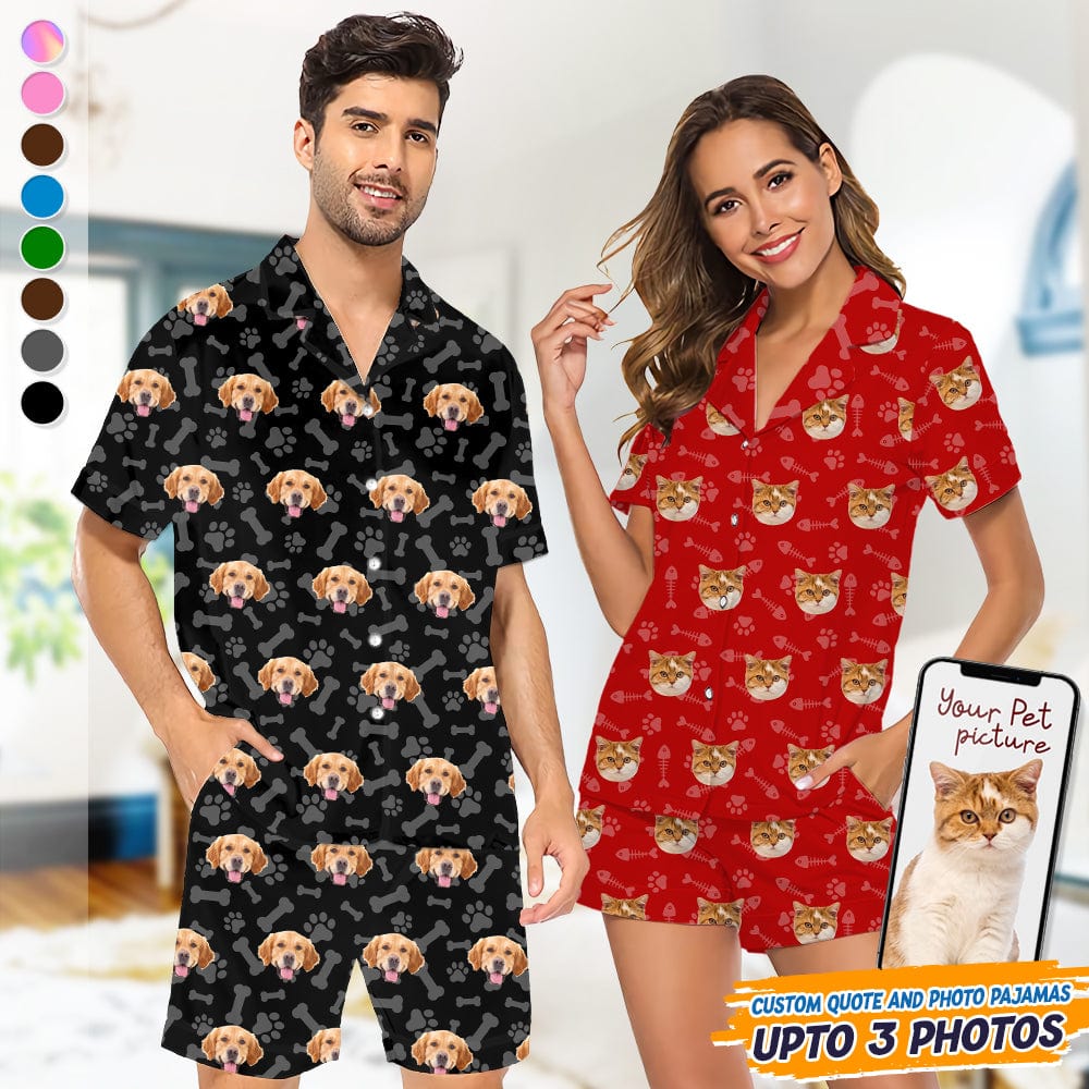 Custom Photo Dog Cat Short Pajamas