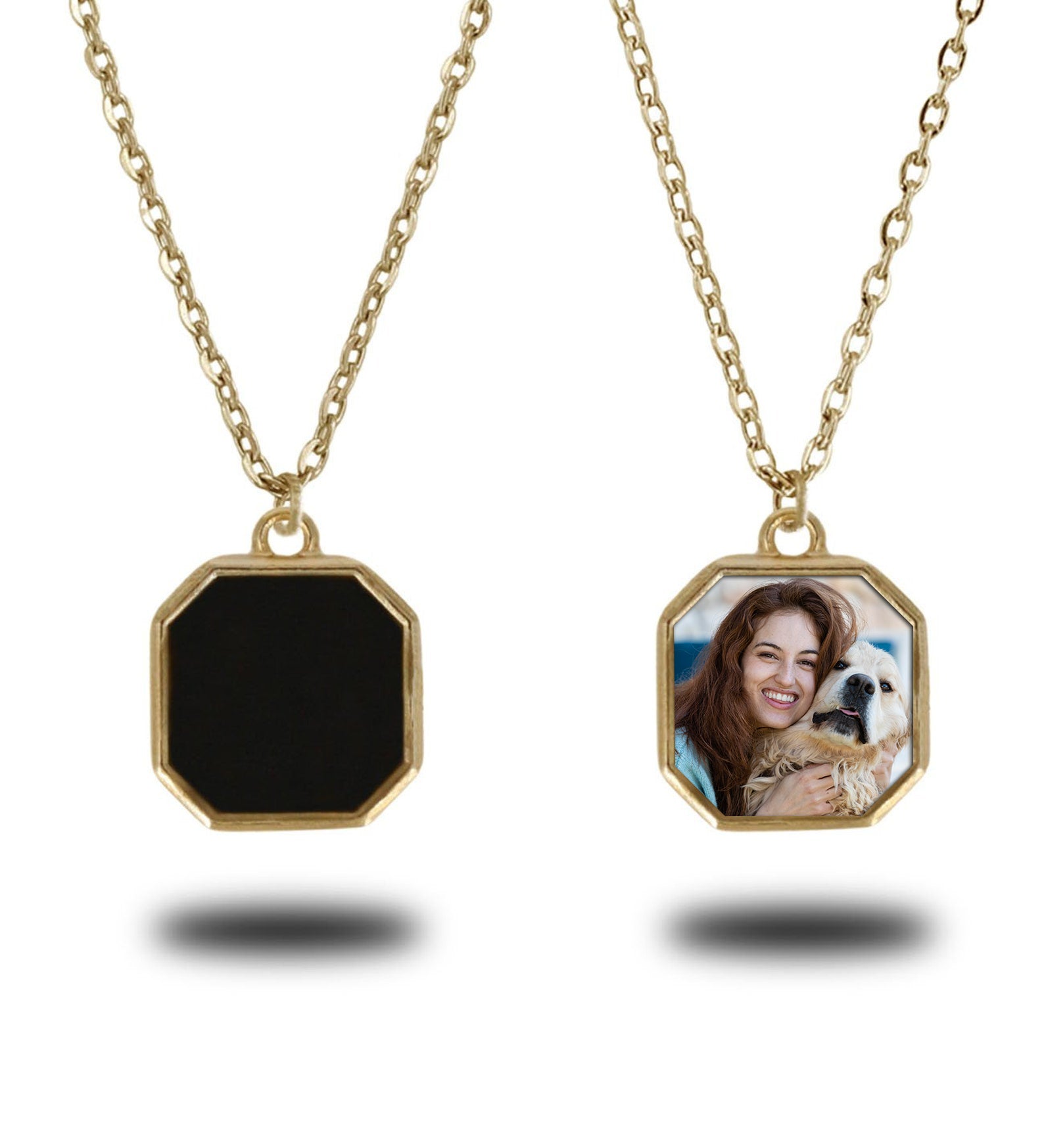 Personalized Heat-Activated Magic Necklace with Hidden Picture, Pet Dog Cat Photo Necklace