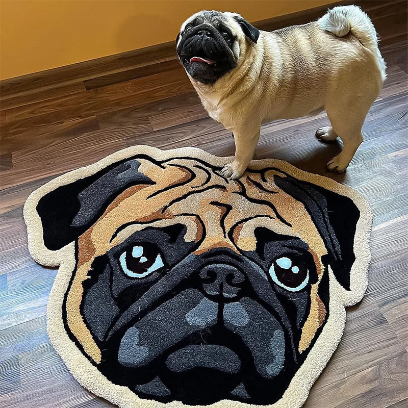 CUSTOM PET RUG - Tufted Rug - Personalised Pet Dog Portrait Rug