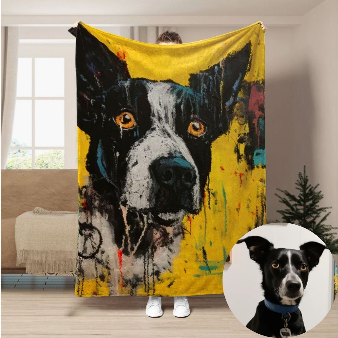 Basquiat Art Custom Blanket