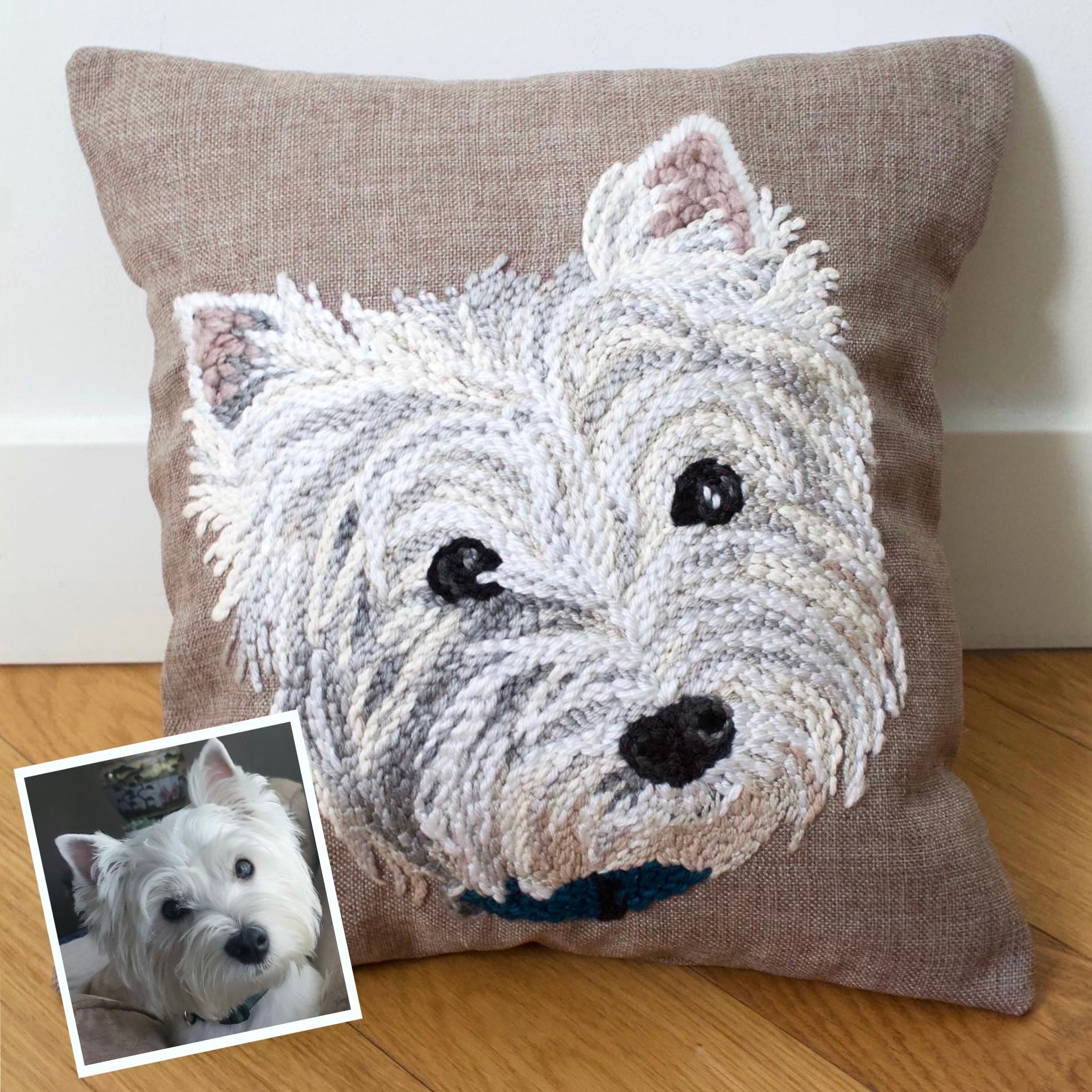 Custom Pet Portrait Pillow Cover