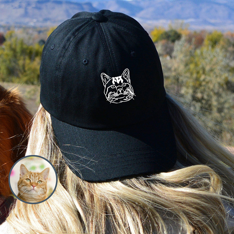 Custom EMBROIDERED Pet Hat Using Pet Photo Personalized Dog Hat