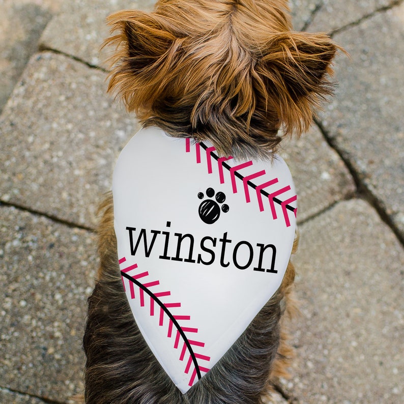 Baseball Personalized Pet Bandanna