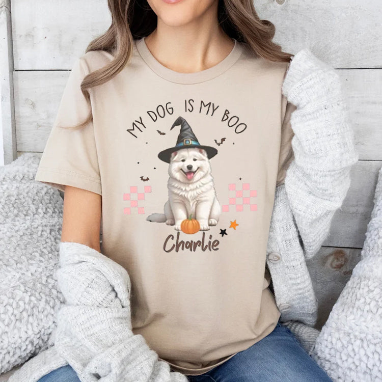 My Dog Is My Boo Custom Pet Printing Halloween Shirt Hoodie Sweatshirt