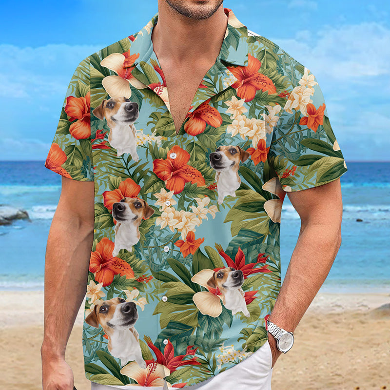 Custom Photo Let's Have Some Fun In The Sun - Dog & Cat Personalized Custom Unisex Tropical Hawaiian Aloha Shirt