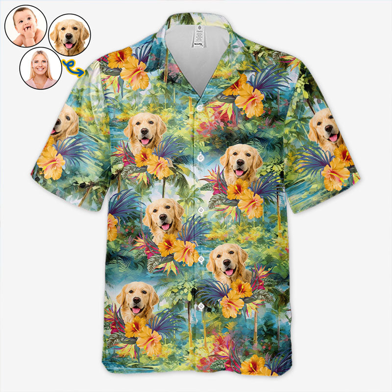 Custom Photo Let The Summer Begin - Dog & Cat Personalized Tropical Hawaiian Shirt