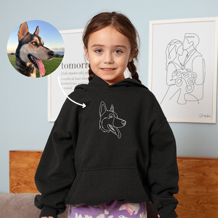 Custom Embroidered Pet Sweatshirt Hoodie for Kids Children Youth