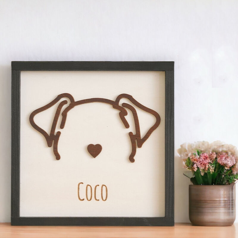 Personalized Dog Ears Photo Frame Fun Gift For Pet Lovers