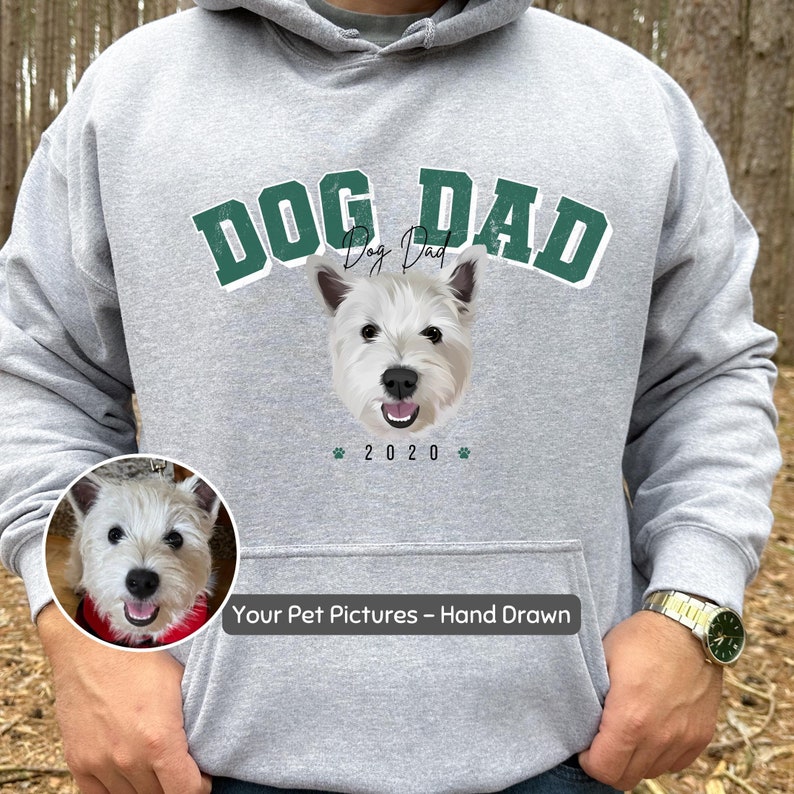 Personalized Pet Sweater Dog Photo + Name Custom Varsity Dog Pullover Vintage Hoodie