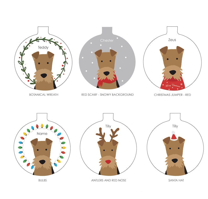 Personalized Christmas Dog Bauble / Christmas Tree Ornament