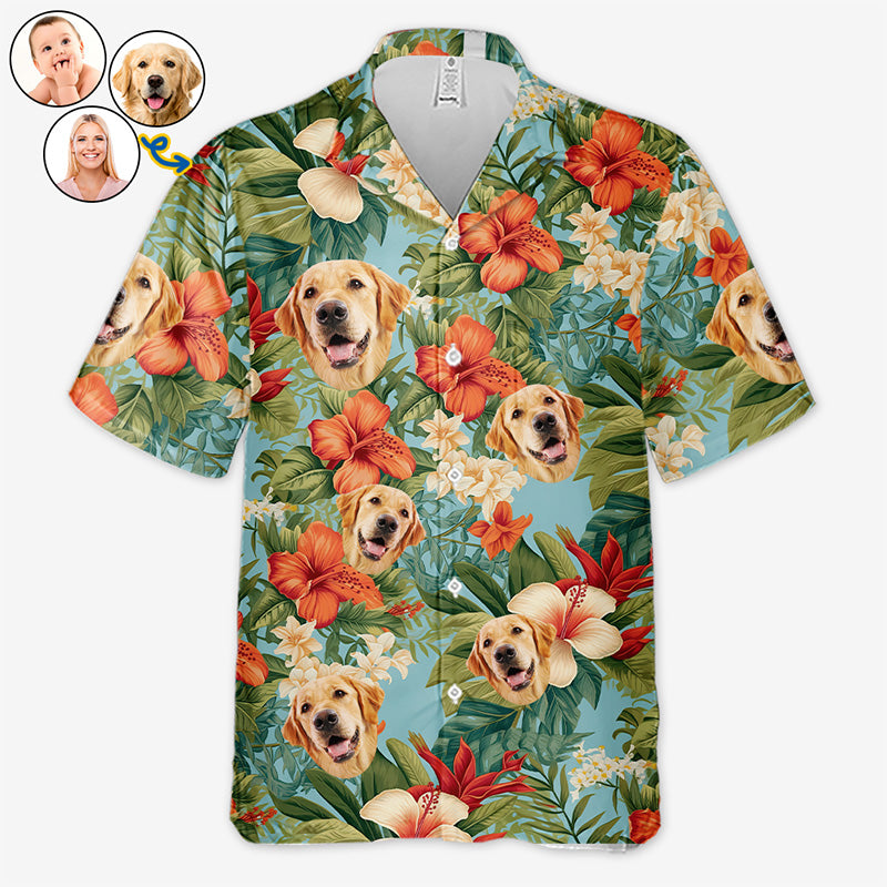 Custom Photo Let's Have Some Fun In The Sun - Dog & Cat Personalized Custom Unisex Tropical Hawaiian Aloha Shirt