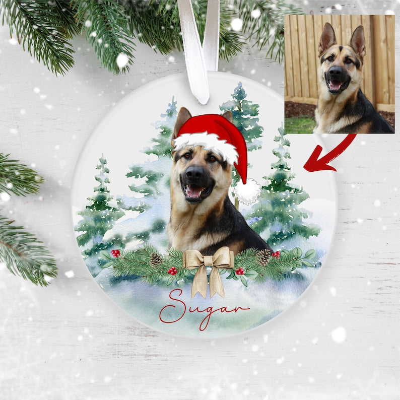 Custom Dog Christmas Ornament, Personalised Christmas Ornament