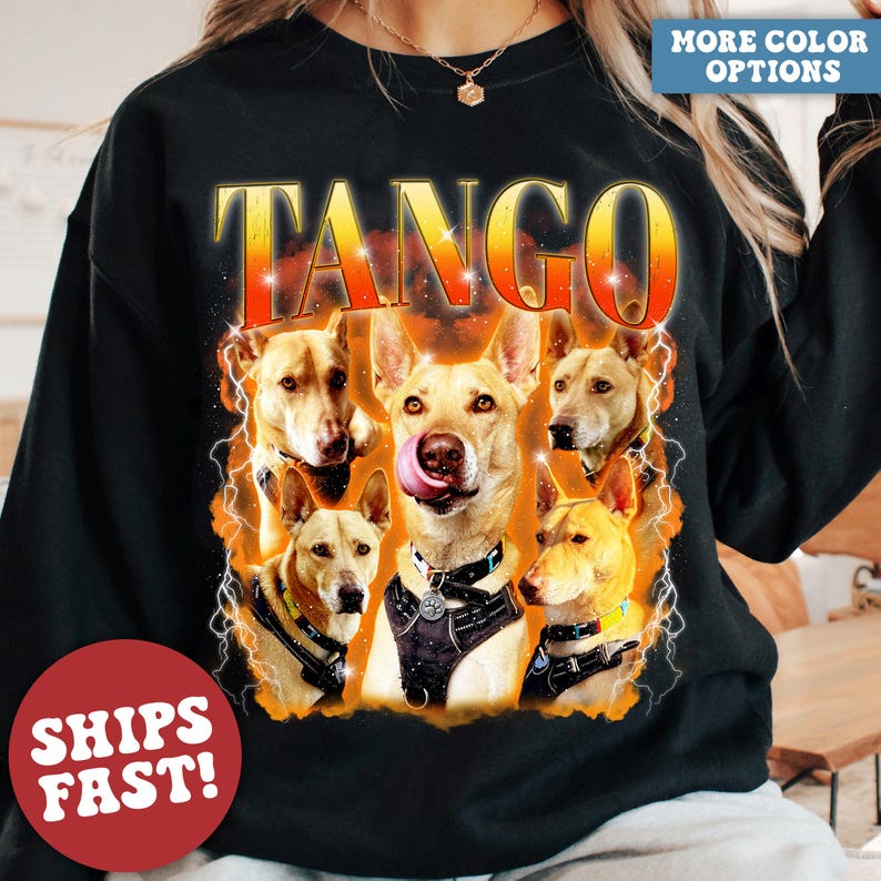 Custom Pet Bootleg Sweatshirt, Unisex Bootleg Rap Tee Dog Tee Sweatshirt Hoodie