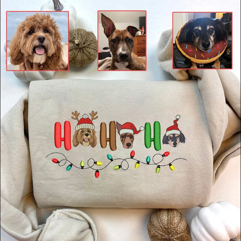 Custom EMBROIDERED Dog Sweatshirt Embroider Dog Hoodie