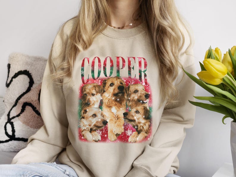 Custom Christmas Pet Sweatshirt Bootleg Rap Dog Shirt, Bootleg Xmas Tee Sweatshirt Hoodie