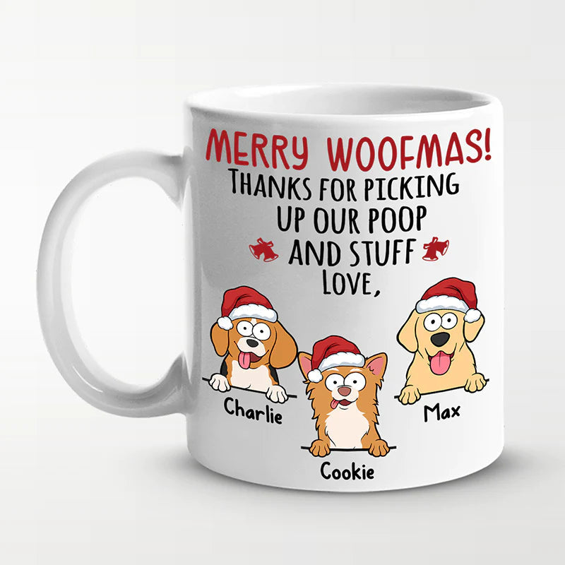 Thanks For Picking Up Our Poop Custom Pet Portrait Mug