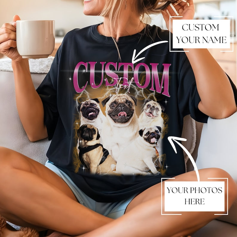 Custom Pet Vintage Shirt Personalize Bootleg, Pet Lover Shirt Hoodie Sweatshirt